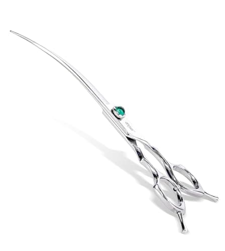 Stjuo Dog Grooming Curved Scissors 7 inch Professional Pet Shears Made Of Japanese Advanced Stainless Steel Professional Grooming Scissors for Dogs Cats and Other Pets