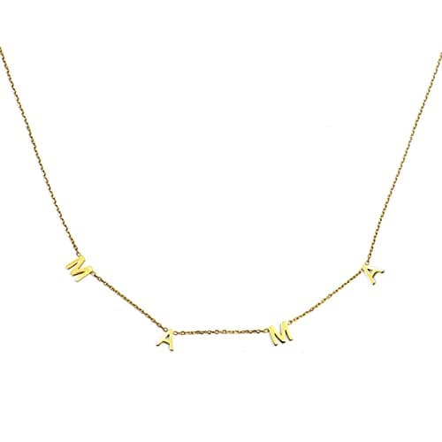 SINYARS Mom Necklace 18K Mama Necklace for Mothers Day Gifts Women,18K Gold Dainty Necklace for Women Jewelry Necklace Gifts for Grandma 18K Gold