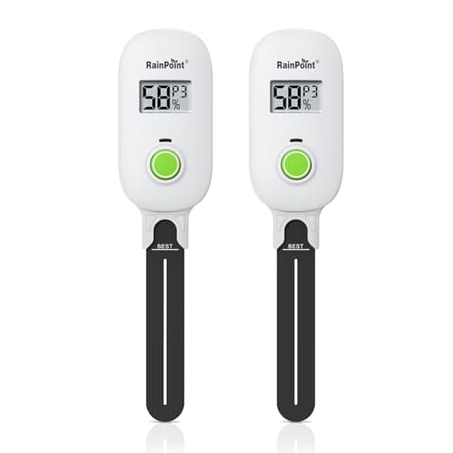 RAINPOINT Smart Digital Wireless Plant Moisture Meter Houseplant Indoor,WiFi Hub Needed,Capacitive Probe,Leave-in Soil Hygrometer Sensor,Real-time Monitor Outdoor Greenhouse Gardening(Two-Pack Set)