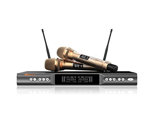 IDOLmain UHF-X2D Golden Dragons Engraved with Dependable Performance and Professional Graded Karaoke Wireless Microphones