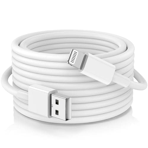 QZIIW Extra Long iPhone Charger Cable 15 Ft,[Apple MFI Certified] USB to Lightning Cable 15 Feet/5M,Apple Fast Charging Cable 15 Foot for iPhone 14 13 12 11 Pro Max Mini XR X 9 8 7Plus 6 6s ipad
