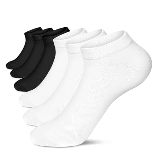 IRAMY Socks for Women Low Cut 6 Pairs - Comfortable Breathable Cotton Ankle Socks for Everyday
