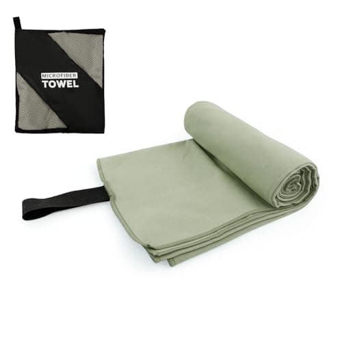 Yaozoon Camping Towel L Size Quick Dry Microfiber Lightweight for Beach Swimming Pool Travel Body Hot Yoga Mat Towels (Army Green, 1 Pack L)