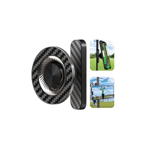 MBYLOEBA Magnetic Golf Cart Phone Holder Mount - Universal Compatible with MagSafe iPhone 17/16/15/14/13/12, N52 Super Strong Magnet (lron Gray)