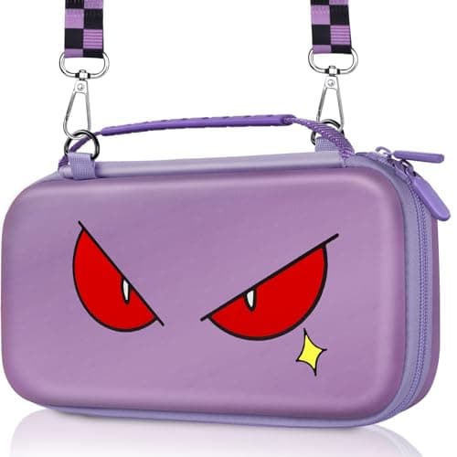 Gurgitat for Nintendo Switch 2 Carrying Case - Purple Cute Kawaii Design with Handle and Strap for Switch 2 2025 Travel Cases Portable Storage Carry Protective Hard Shell for Boys Teens Girls