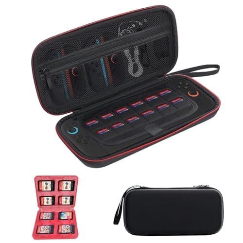 LEPEYMDA Carrying Case for Nintendo Switch 2 (2025), Large Capacity Storage Case with Card Box Portable for Switch 2 Console and Accessories, Sturdy EVA Travel Casewith 20 Game Card Slots (Black)