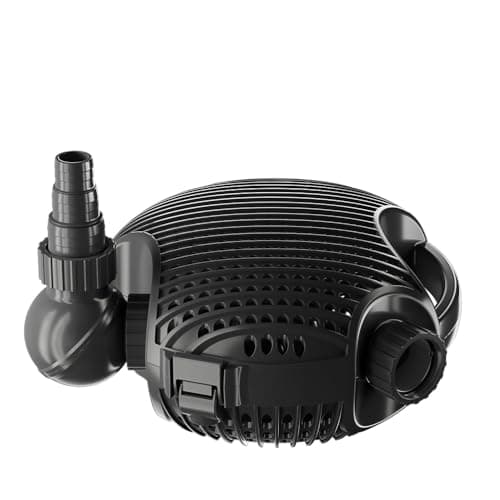 LYCLEAN Submersible Water Pump with 8.2FT Lift Height for Pond, 2377GPH, 75W Adjustable Water Outlet Water Fountain Pump, Quiet Aquarium Pump for Waterfall, Fish Pond, Statuary Hydroponic