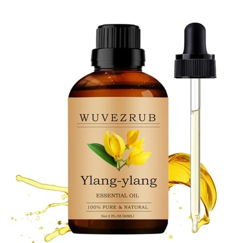 Wuvezrub Ylang-Ylang Essential Oils 60ML, 100% Pure and Natural Essential Oil for Aromatherapy Diffuser - 2 Fl Oz/Ylang-Ylang