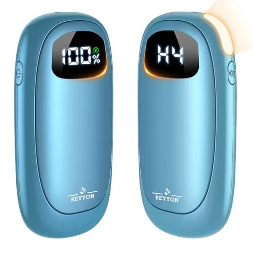 Hand Warmers Rechargeable-Electric Hand Warmers, Max 16 Hrs Warmth Up to 127℉, LED Display & Flashlight, Dual-Side Heating Portable Heater, Hunting Camping Essentials, Gifts for Men Women Raynauds