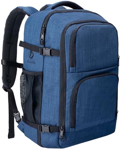Dinictis Travel Backpack Carry on Flight Approved, Backpack Suitcase for Travel, Personal Item Travel Bag fits 17 inch Laptop-Blue