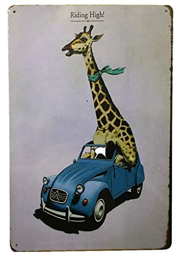 AIQIBAO Metal Vintage Tin Sign Decor-Animal for Kitchen Home Garage Bar Pub Outdoor Retro Art Sign 12" X 8"