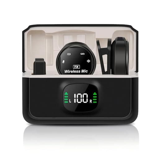 HOMEPAC Wireless Lavalier Microphone for iPhone & Android – Plug & Play Mini Mic with Noise Cancellation, Long Battery Life, Stable Transmission, Ideal for Video Recording, Vlogging & Live Streaming