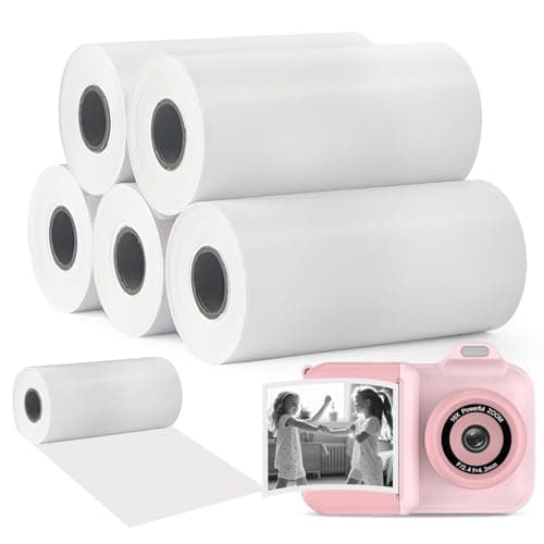 Instant Print Paper Thermal Print Paper No Ink Print Paper for Kids Instant Camera, for Most Kids Instant Camera (5 rolls-2)