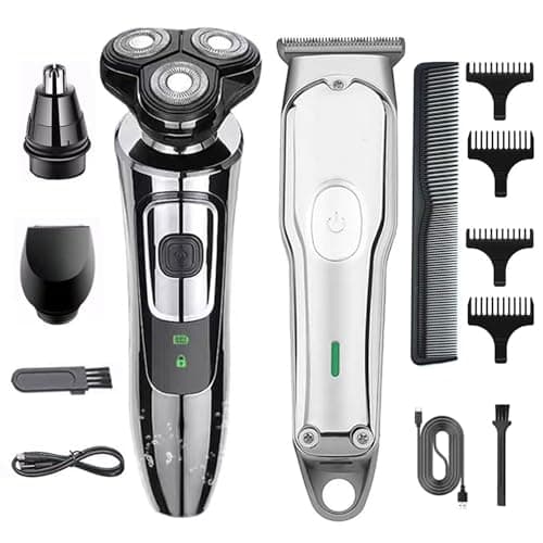 HPLRZXI Men’s Grooming Kit Professional Cordless Hair Clippers and Electric Shavers with Nose Trimmer Sideburns Trimmer,Gifts for Men