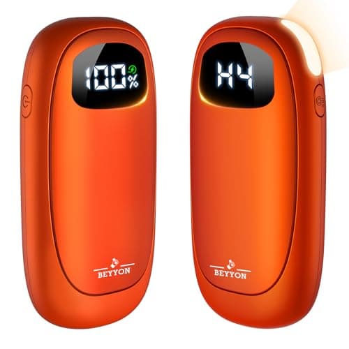 Hand Warmers Rechargeable-Electric Hand Warmers, Max 16 Hrs Warmth Up to 127℉, LED Display & Flashlight, Dual-Side Heating Portable Heater, Hunting Camping Essentials, Gifts for Men Women Raynauds