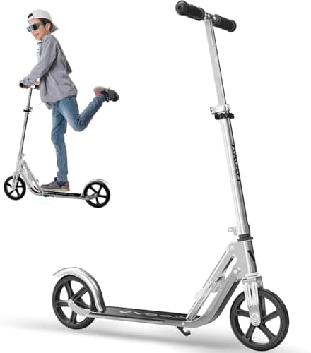 Scooter for Kids 6-12 & Adults | Adjustable Height, Foldable, Lightweight Aluminum Frame | Holds Up to 220lbs | Smooth Ride on Any Terrain