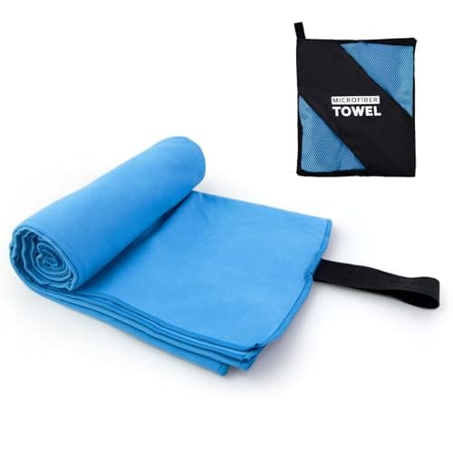 Yaozoon Beach Towel XL Size Microfiber Quick Dry Swimming Pool Camping Travel Body Hot Yoga Mat Towels (Blue, 1 Pack XL)