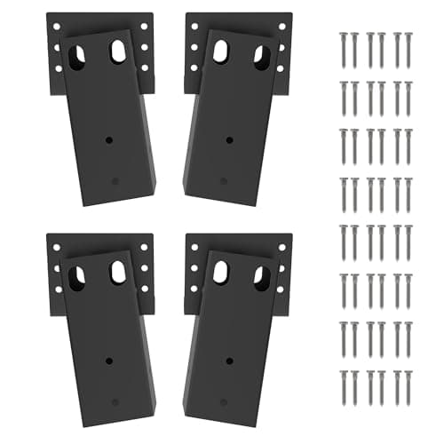 MIXXIDEA Metal Elevated Deer Blind Bracket Heavy Duty Steel Deer Stand Compound Angle Platform Brackets for Tree House, Deer Station, Swing Set, Observation Platform, 4 Pack