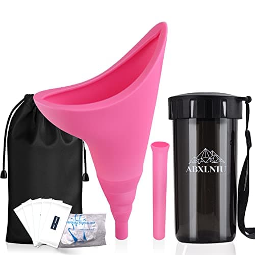 ABXLNIU Female Urinals Pee Funnel for Women Stand Up to Pee Anywhere, Portable She Pee Cup Womens Pee Funnel Camping/Hiking Gear Gifts for Women, Pink