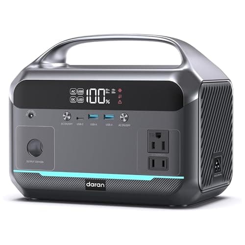 Portable Power Station 600W Surge, 288Wh (90,000mAh) LiFePO4 Battery, Power Bank with AC Outlet, Mini Solar Generator 7-Port Design, 2.1Hrs Fast Charing for Emergency, Hurricane (Solar Optional)