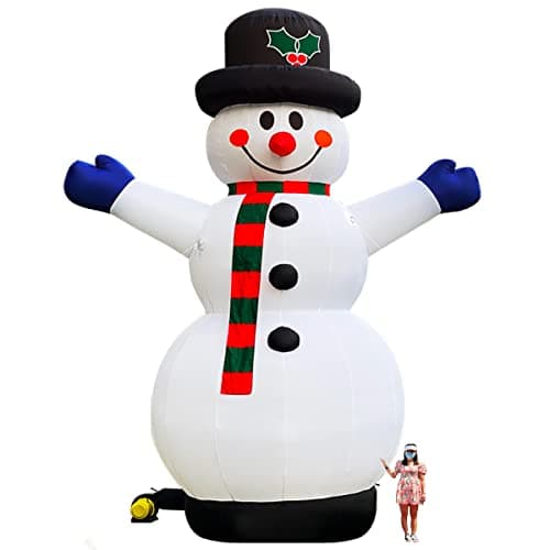 Electron Beast Giant 33Ft Christmas Inflatable Snowman with Blower for Christmas Yard Decorations Outdoor Yard Lawn Xmas Party Blow up Decoration