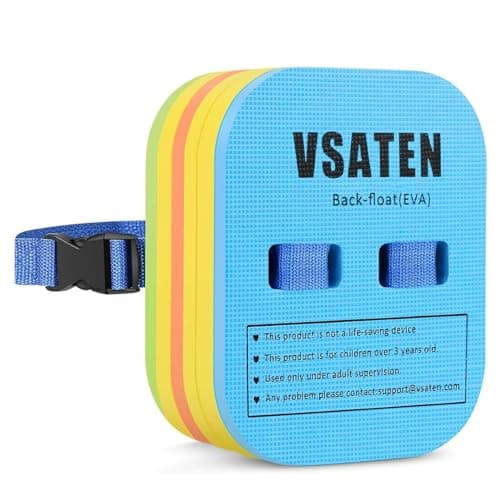 VSATEN Back Float, Swim Belt Bubble Adjustable 3 Layers Thicken Split Foam Learning Safety Training Board Pool Floaties for Kids Toddlers Swimming Beginners Floats Swim Lessons Equipment (60lb-100lb)