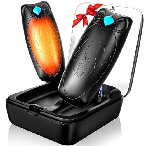 Hipappy Hand Warmers Rechargeable 2 Packs, 14000mAh AI Electric Hand Warmer with Charging Case, Up to 60Hrs of Heat, Magnetic & Portable Heater Gifts for Women,Men,Christmas,Hunting,Raynaud's