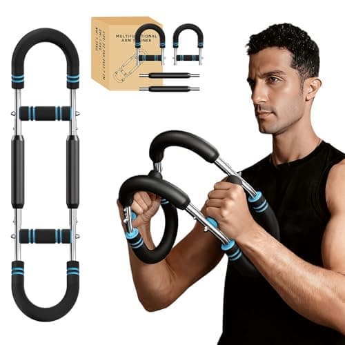 Twister arm Trainer, 100-120lb Adjustable Resistance Chest Workout Equipment,Forearm Power Exercise bar , pectoralis spinalis Device, Portable Detachable Design