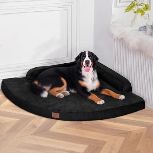 MEKIY Large Orthopedic Dog Bed with Sides XXXL Dog Beds with Removable Washable Cover Non-Slip Waterproof Pet Bed for Extra Large Dogs - Black XXXL