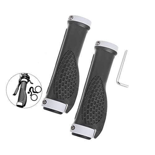 Bike Grips for Mountain Bikes MTB Shockproof Handlebar Ergonomically Designed Bicycle Handlebar Comfortable Non-Slip Bicycle Grips Bike Grips Handbars (White)