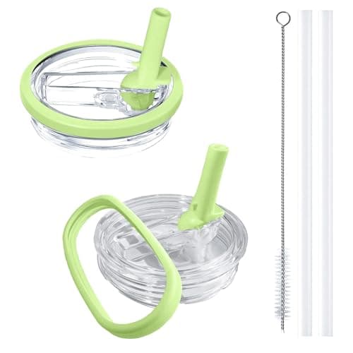 Aooiiysd 2 Pack 40 oz Lid Replacement, for Stanley Quencher H2.0, Spill-Proof Design, High-End Anti-Fall And Heat-Resistant Material (Light Green)