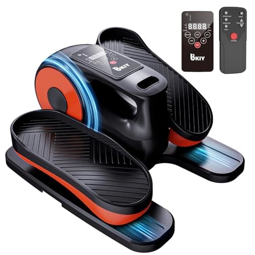 Under Desk Elliptical Exercise Machine, Electric Under-Desk Elliptical for Seniors - Mini Ellipse Leg Exerciser with 12-Speed Touch Screen, Remote Control & Reversible Motion (Black)