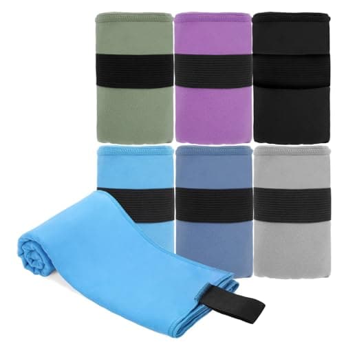 Yaozoon 6 Pack Workout Towels Microfiber Quick Dry Lightweight Gym Towel Men Women Fitness Yoga Running Riding Hiking Tennis Fising Sports Body Sweat Towel(6 Pack(Dark))