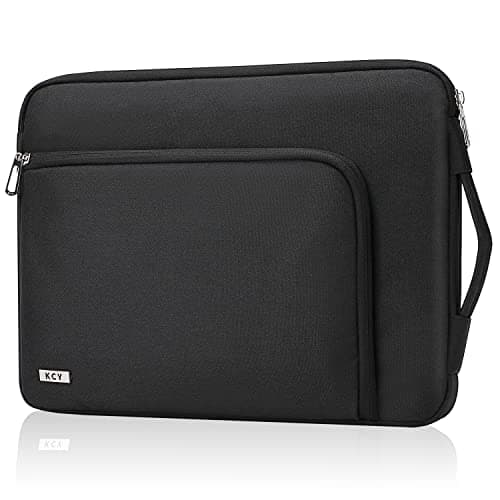 KCY Laptop Sleeve Case 13 14 Inch Compatible with MacBook Air 13, MacBook Pro 13/14, IPad Pro 13, Waterproof Slim Computer Cover Bag with handle, Black