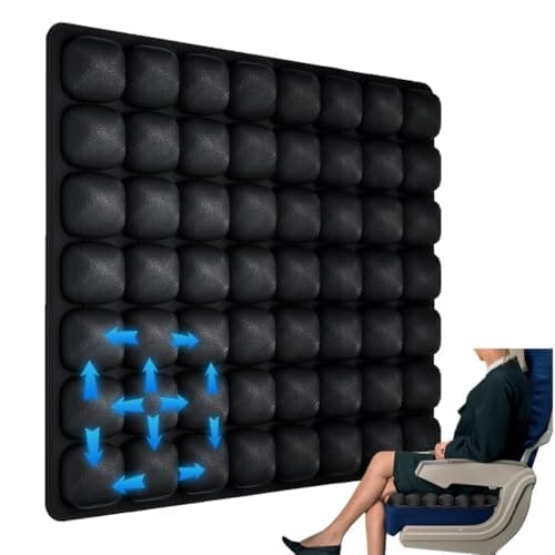 Aevumir Inflatable Pressure Relief Wheelchair Cushion, 18" x 16" Adjustable Firmness Mosaic Seat Cushion for Coccyx, Sciatica Pain Relief, Tailbone Pain Relief