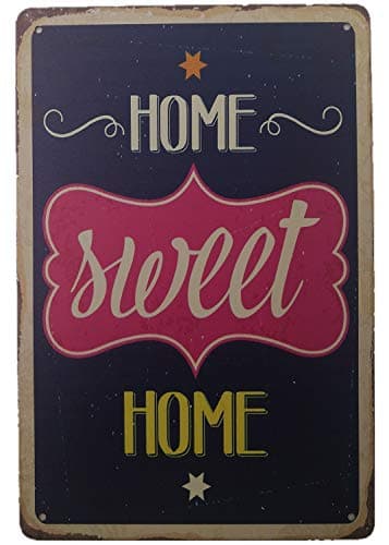 AIQIBAO Metal Vintage Tin Sign Decor Home Sweet for Bar Pub Shop Funny Retro Wall Art 12" X 8"