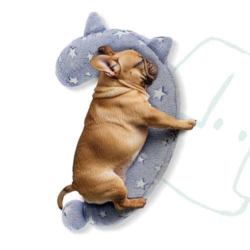 Dog Calming Pillow, Glow in The Dark Dog Put Head on, Soft Question Mark Pillows for Dogs, Kids, Adults, Washable Dog Bed Pillow, Cozy Dog Body Pillow Gifts (L Blue)