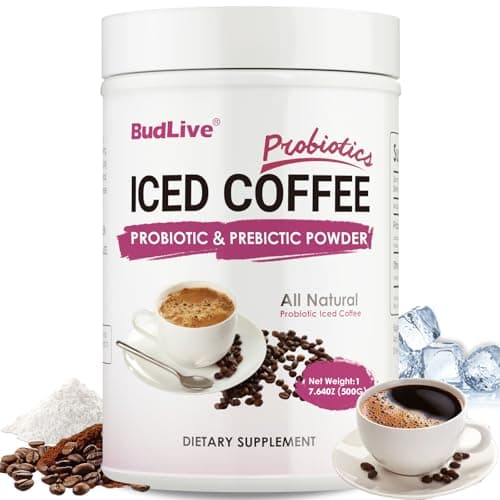 Probiotic Iced Coffee with Adaptogens, Slim Ground Coffee, Arabica Specialty Coffee Caffeinated Medium Roast Ideal for Cold Brew & Refreshing Iced Beverages, Brew Instant Coffee, 500g