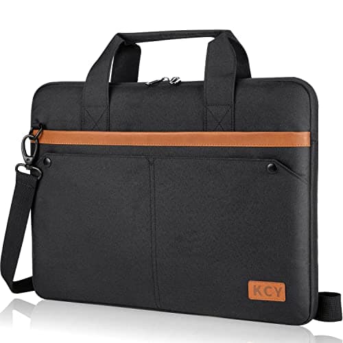 KCY Laptop Bag Case 15.6 Inch with Shoulder Starp, Slim Computer Sleeve Cover Compatible with MacBook Air 15 M2, New MacBook Pro 16 M1 2021-2023, 15-16 Inch Hp Lenovo Dell Acer Asus Notebook, Black