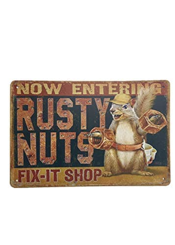 AIQIBAO Metal Vintage Tin Sign Decor-Rustic for Home Bar Pub Movie House Bar Pub Funny Retro Wall Art Sign 12" X 8"