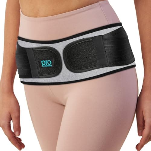 Pro Enrichment Sacroiliac SI Joint Hip Belt - Lower Back Support Brace for Men and Women - Pelvic Support Belt - Trochanter Belt - Sciatica Pelvis Lumbar Hip Pain Relief - FSA HSA Eligible (Regular)