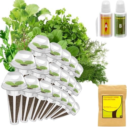 inbloom Culinary Herbs Seed Pod Kit for Hydroponics Growing System, 18 Pods (350+ Seeds with Basil, Parsley, Shis0, Liquorice, Mint, Cilantro, and Chic0ry)