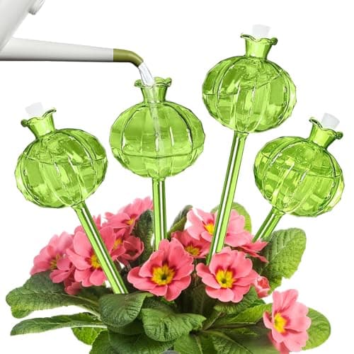 4 Pack Plant Watering Globes,Self Watering Planter Insert Plant Watering Devices for Indoor Plants,Easy Plants Live Houseplants Self Watering Plant Accessories IndoorIdeas for Plant Lovers(Green)