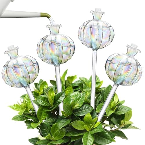 4 Pack Plant Watering Globes,Self Watering Planter Insert Plant Watering Devices for Indoor Plants,Easy Plants Live Houseplants Self Watering Plant Accessories Indoor Ideas for Plant Lovers(White)