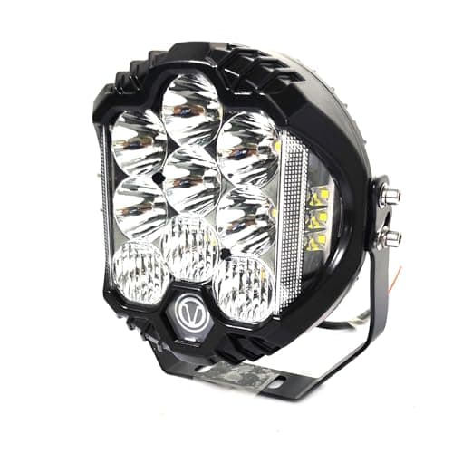 LED Pod Round Spot Light 7 Inch 75W Led Work Light Side Shooter Flashing Led Driving Lights Fog Offroad Lights for Utv ATV 4x4 Truck Boat Motorcycle,1 PCS