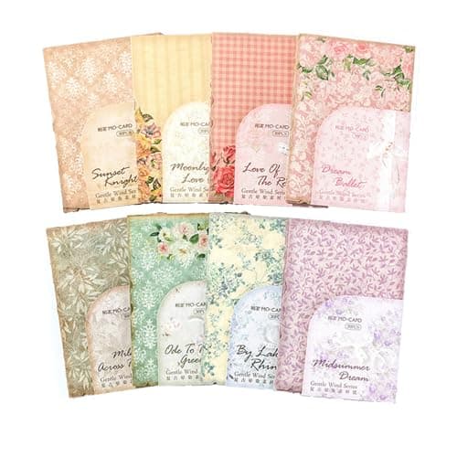240 Sheets Vintage Floral Scrapbook Paper & Textured Paper Set - 8 Pack Mixed Scrapbook Supplies for DIY Scrapbooking Planner Bullet Junk Journal Supplies Collage Background 3.9x5.5 Inch