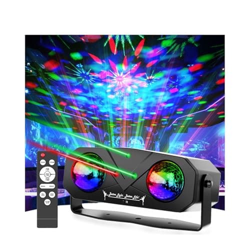 Disco Ball Light,Party Disco Dj Strobe Ocean Star Projector Dance Light Sound Activated with Remote Control Stage Rave for Parties Club Bar Birthday Wedding KTV Christmas Halloween Dancing Décor