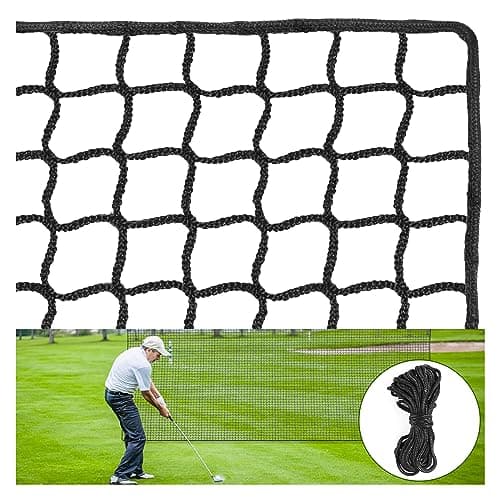 NQB Golf Practice Net with Nylon Rope, 10x10FT Heavy Duty Ball Netting for Baseball, Hockey, Soccer and More Sports Net, Hitting Net for Multiple Sports