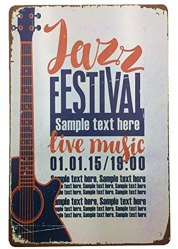 AIQIBAO Metal Vintage Tin Sign Decor-Rock Festival for Movie House Bar Pub Funny Wall Retro Art Sign 12" X 8"