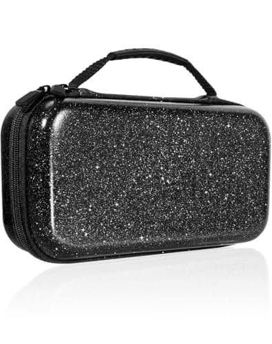 Gurgitat for Nintendo Switch 2 Carrying Case - Glittering Black Cute Cool Design with Handle and Strap for Switch 2 2025 Travel Cases Portable Storage Carry Protective Hard Shell for Girls Boys